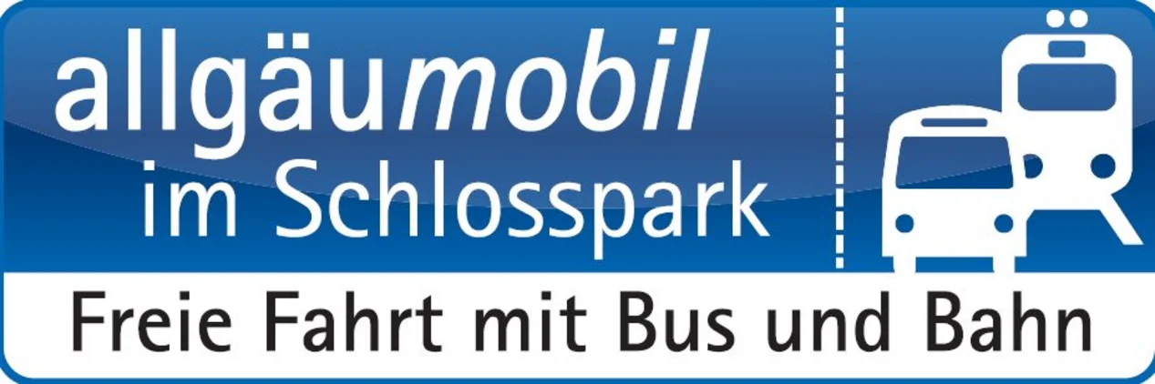 Allgäu Mobil Logo Eine Darstellung des Allgäu Mobil im Schlosspark Logo.