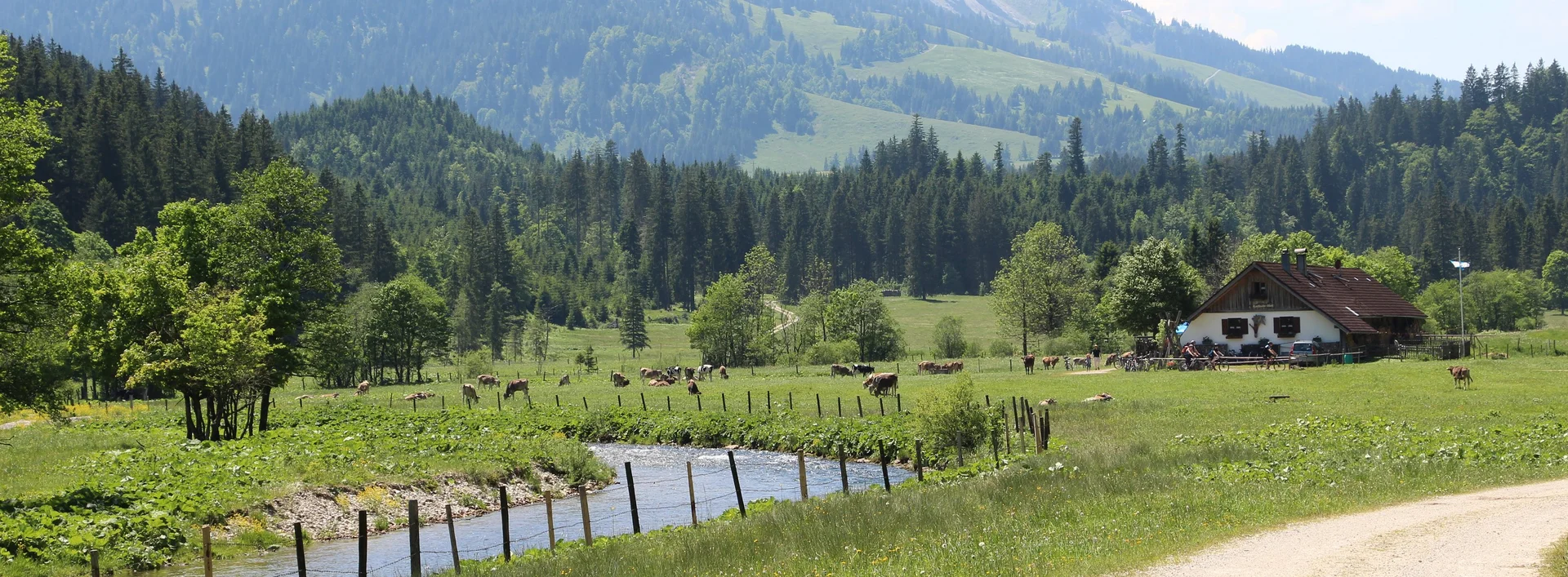 Kalbelehof Alpe im Vilstal - Hütte in Pfronten im Allgäu Die idyllisch im Grünen gelegene Kabelehof Alpe im Vilstal.