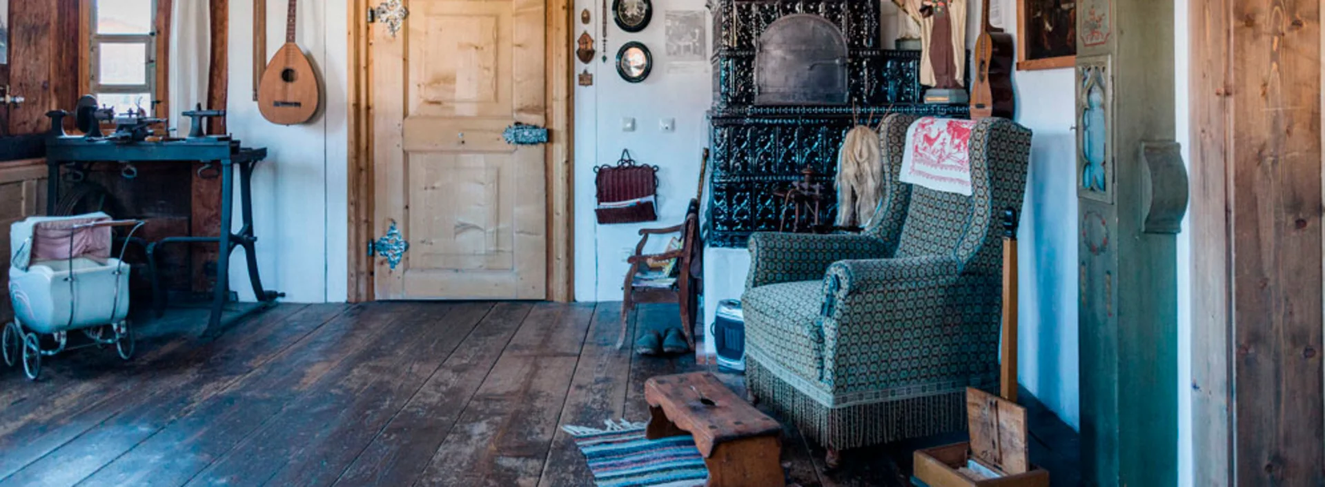 Blick in die Räumlichkeiten des Pfrontener Heimathauses