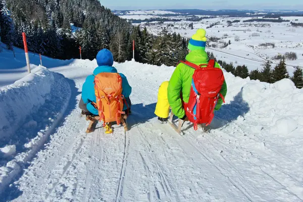 Rodelabfahrt auf der Hündeleskopfhütte