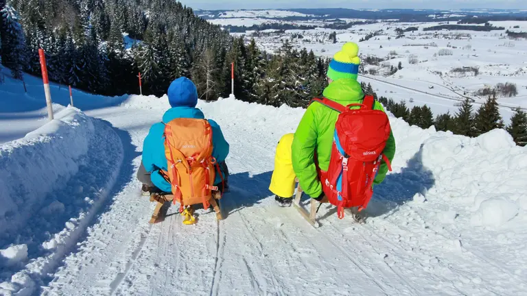 Rodelabfahrt auf der Hündeleskopfhütte